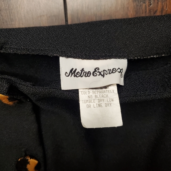 Metro Express Black Midi Skirt sz 24 - Picture 2 of 6